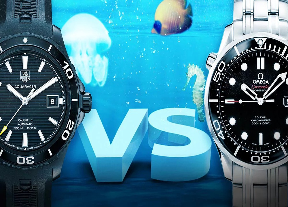 مقایسه جامع ساعت مچی غواصی TAG Heuer Aquaracer و Omega Seamaster