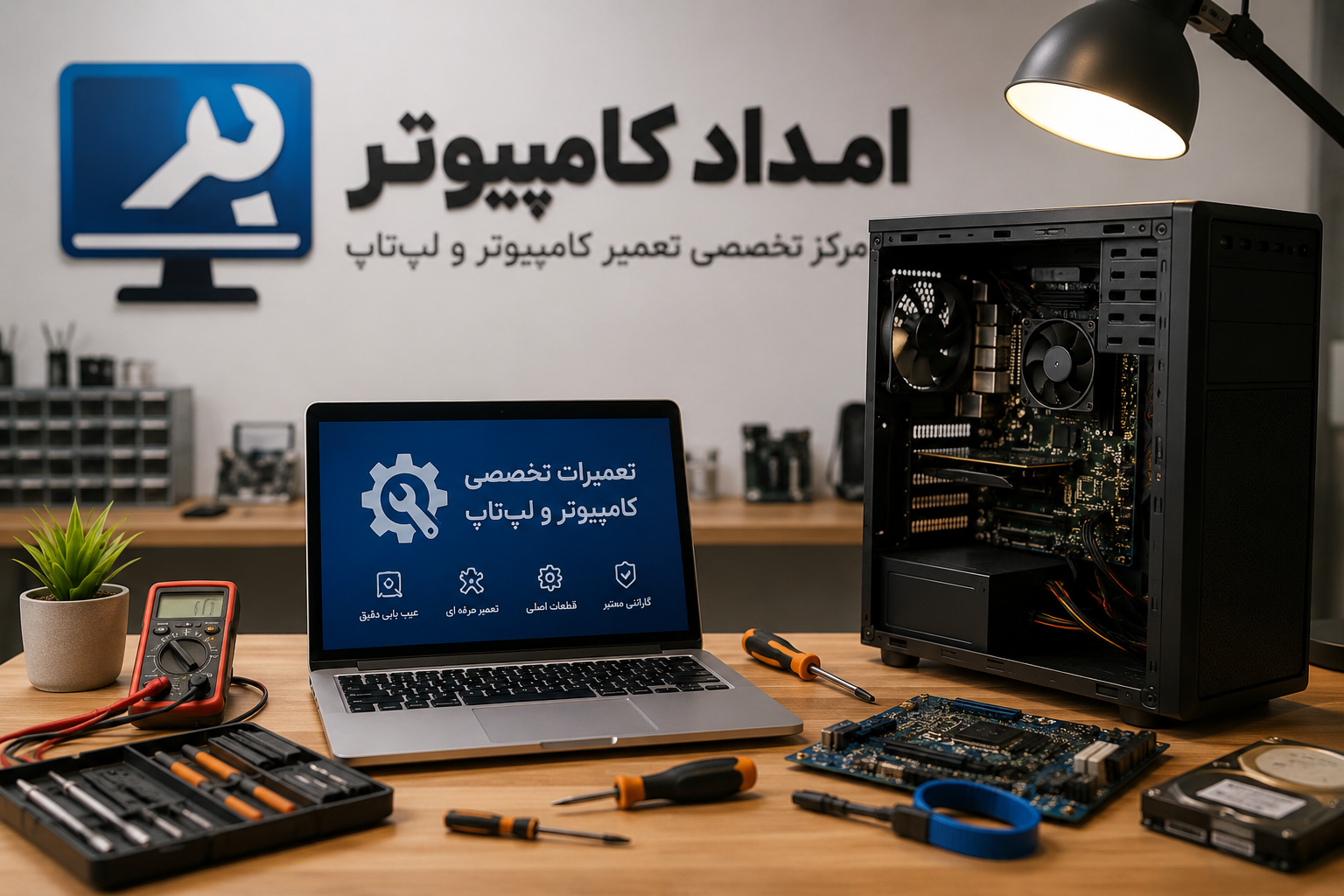 تعمیر تخصصی کامپیوتر و لپ‌تاپ در مرکز خدمات امداد کامپیوتر