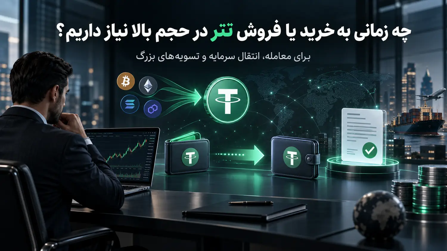 چه زمانی به خرید یا فروش تتر در حجم بالا نیاز داریم