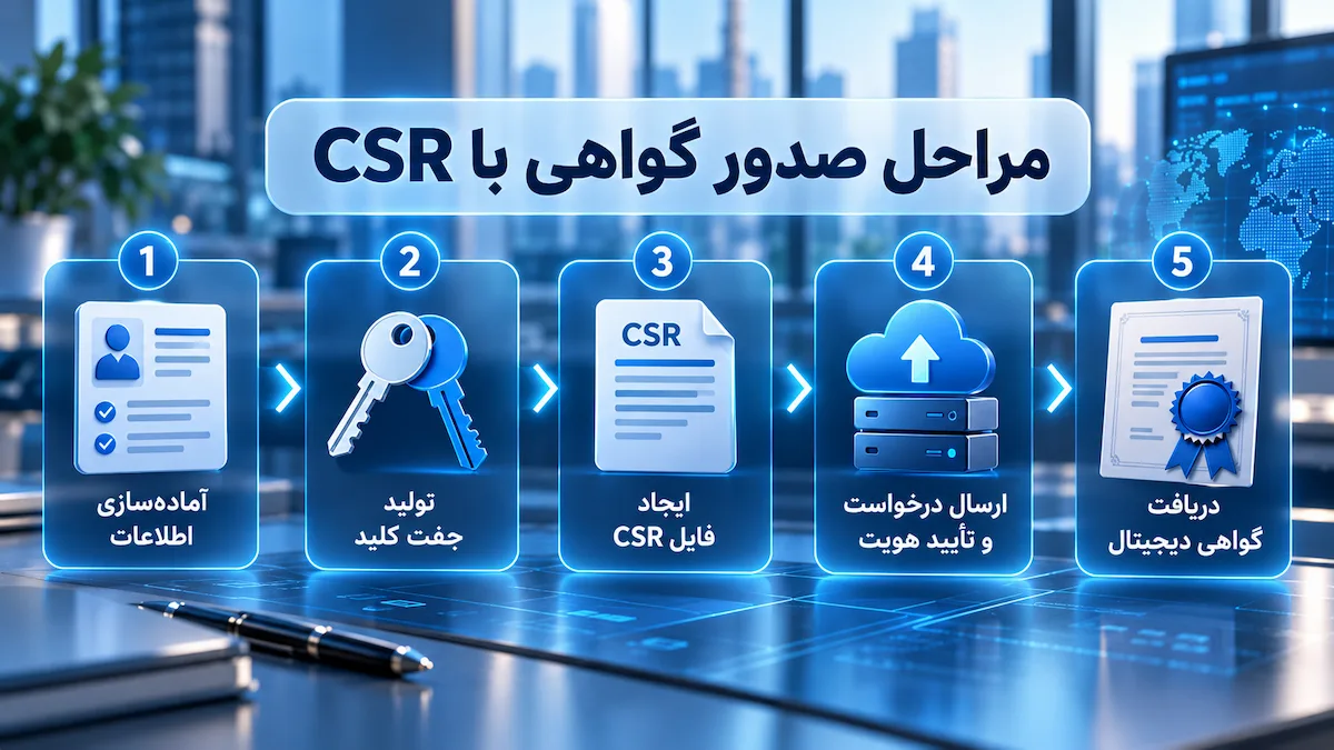 مراحل دریافت فایل csr